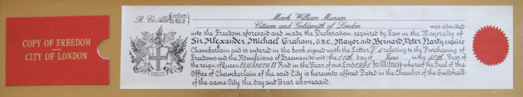 Freeman Freedom Of London
